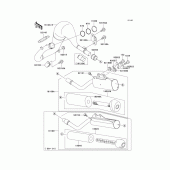 Схема вузла: Вихлопна система для Kawasaki KX65