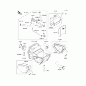 Схема вузла: Повітряний фільтр Kawasaki EX500 GPZ500