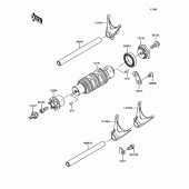 Схема вузла: Копірний вал\Вилки для Kawasaki EX650 Ninja 650 ABS