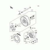 Схема вузла: Заднє колесо & Привідний ланцюг для Kawasaki ZX400 ZZR400