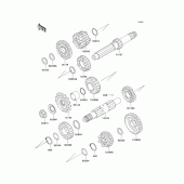 Схема вузла: Трансмісія для Kawasaki VN800 Vulcan 800 Classic