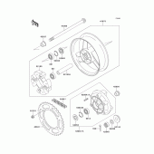 Схема вузла: Заднє колесо & Привідний ланцюг для Kawasaki ZX600 Ninja ZX-6
