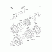 Схема узла: Сцепление для Kawasaki KLX300R