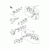 Схема вузла: Поворотники для Kawasaki ZR1100 ZRX1100-II
