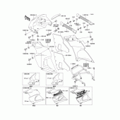 Схема узла: Облицовочные элементы для Kawasaki KLE250 Anhelo