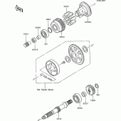 Схема вузла: Secondary shaft для Kawasaki ZX600 GPX600R