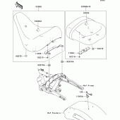 Схема узла: Сиденье для Kawasaki VN1700 VN1700 Voyager ABS