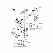 Схема узла: Руль & Пульт управления рулевой для Kawasaki KX450 KX450F