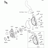 Схема узла: Водяной насос для Kawasaki EX650 Ninja 650