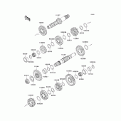 Схема вузла: Трансмісія для Kawasaki KL650 KLR650