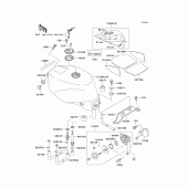 Схема узла: Топливный бак(1/2)(zx750-m2) для Kawasaki ZX750 Ninja ZX-7R