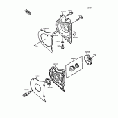 Схема вузла: Водяний насос для Kawasaki EN400 Vulcan 400