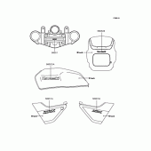 Схема вузла: Наклейки (Чорний ZR400-E8) для Kawasaki ZR400 ZRX