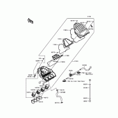 Схема узла: Воздушный фильтр для Kawasaki KLZ1000 Versys 1000 LT