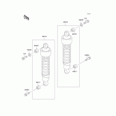 Схема узла: Подвеска/амортизатор для Kawasaki EN500 Vulcan 500 LTD