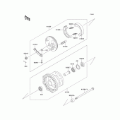 Схема узла: Ступица переднего колеса для Kawasaki KLX110 KLX110