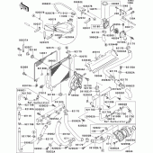 Схема узла: Радиатор (1/3) для Kawasaki ZX1100 GPZ1100