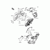 Схема вузла: Облицювальні елементи для Kawasaki ER650 ER-6N