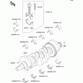 Схема узла: Коленчатый вал для Kawasaki ZX400 ZXR400