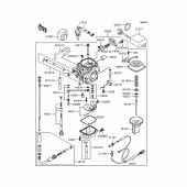 Схема узла: Карбюратор (KL250-H5) для Kawasaki KL250 KL250 Super Sherpa