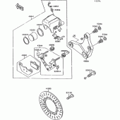 Схема вузла: Заднє гальмо для Kawasaki VN1500 VN-15