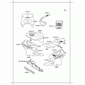 Схема узла: Наклейки (レッド/エボニ-/シルバ-) для Kawasaki ZX400 ZXR400R
