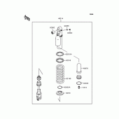 Схема вузла: Амортизатор задній для Kawasaki KLX250 KLX250