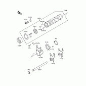 Схема вузла: Копірний вал & Вилки для Kawasaki ZR750 Zephyr