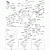 Схема вузла: Cowling(zx900-f1p) для Kawasaki ZX900 Ninja ZX-9R