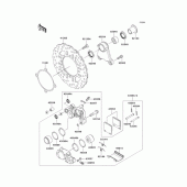 Схема вузла: Заднє гальмо для Kawasaki ZR1200 ZRX1200 DAEG