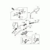 Схема вузла: Кермо & Пульт управління рульовим для Kawasaki ER300 Z300 ABS