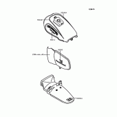 Схема вузла: Наклейки (blue/blue; EL250-C1) для Kawasaki EL250 Eliminator 250LX