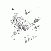 Схема вузла: Gear Change Drum/Shift Fork(s) для Kawasaki KLX450 KLX450R