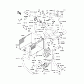 Схема узла: Радиатор (1/2) для Kawasaki ZX600 Ninja ZX-6