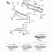 Схема вузла: Side cover/chain case для Kawasaki ZX1100 ZZ-R1100