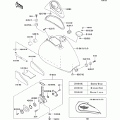 Схема вузла: Паливний бак(1/2)(vn800-b4) для Kawasaki VN800 Vulcan 800 Classic