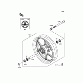 Схема узла: Ступица переднего колеса для Kawasaki ZX1000 Z1000SX