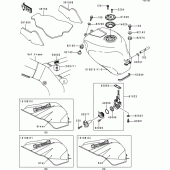 Схема вузла: Паливний бак(zx600-g2) для Kawasaki ZX600 Ninja ZX-6R