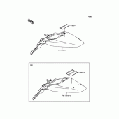 Схема узла: Информационные наклейки для Kawasaki KLX140 KLX140L