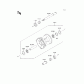 Схема узла: Ступица переднего колеса для Kawasaki KX125