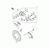 Схема узла: Задний тормоз для Kawasaki BR250 Z250SL