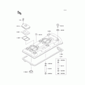 Схема вузла: Клапанна кришка для Kawasaki ZX750 Ninja ZX-7
