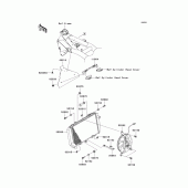 Схема узла: Радиатор для Kawasaki ZR750 Z750 ABS