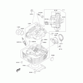 Схема вузла: Головка циліндра для Kawasaki KLX125 KLX125