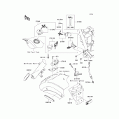 Схема вузла: Ignition switch/locks/reflectors для Kawasaki VN900 Vulcan 900 Custom
