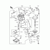 Схема вузла: Карбюратор (BJ250-E1/E2/E3/E4) для Kawasaki BJ250 Estrella Custom