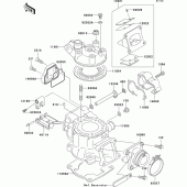Схема вузла: Cylinder head/cylinder для Kawasaki KX85 KX85