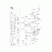 Схема узла: Передняя вилка(1/2) для Kawasaki VN1500 Vulcan 1500 Classic
