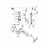 Схема вузла: Задній гальмівний циліндр для Kawasaki EX400 Ninja 400R