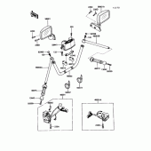 Схема вузла: Кермо & Пульт управління рульовим для Kawasaki ZG1200 Voyager XII